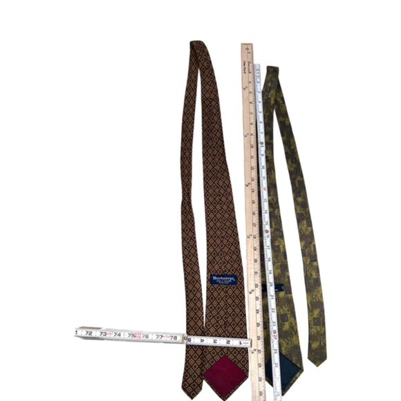 Set: 2 Neckties Burberry Paisley  & Karl  Linger Paris+1Burberry Handkerchief(53 - Picture 12 of 16